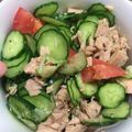 megomo's cooksnap of when they made キュウリたっぷりサラダ.