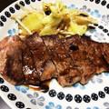 みい833's cooksnap of when they made ステーキの焼き方、脂身で焼き野菜も旨い！.