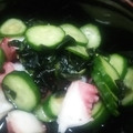 月兎☆'s cooksnap of when they made きゅうりとワカメとタコの酢の物.