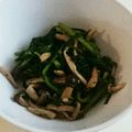 KAMORAN's cooksnap of when they made ポン酢だけ★春菊ときのこのポン酢あえ.