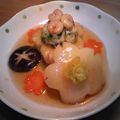 無地子's cooksnap of when they made 【飾り切り】　かぶのミニさくら釜.