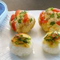 スタイリッシュママ's cooksnap of when they made ✿ミニトマトとチーズの焼きおにぎり✿.