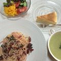 sho_nagomi's cooksnap of when they made ビーツの葉としらすのパスタ♪.
