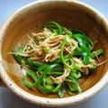勇気凛りん岸田夕子's cooksnap of when they made 大葉にんにく醤油でピーマンとえのきの炒め.