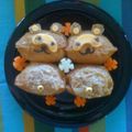 smile-me's cooksnap of when they made 簡単！キャラ弁　たぬきおいなりさん弁当.