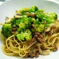 天津甘栗ようかん's cooksnap of when they made 和パスタ～牛そぼろ～.