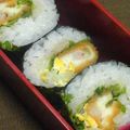 nosso's cooksnap of when they made エビ寄せフライのロール寿司.