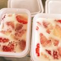ryoku☆'s cooksnap of when they made 離乳食やおやつに＊いちご入り＊牛乳プリン.