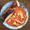 みどりいろ。's cooksnap of when they made 鮭のムニエル♪トマトクリームソース.