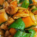 mrclover's cooksnap of when they made かぼちゃと鶏胸肉のオイスター炒め☆.