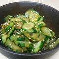 ねここfm's cooksnap of when they made ピリッと！きゅうりのごま油炒め.