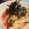 おやま亭's cooksnap of when they made 夏日のランチ　素麺サラダ＠梅ドレ.