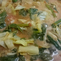 料理作造's cooksnap of when they made キャベツとほうれん草のトマたまスープ.