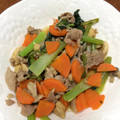 ★みほちゃん★'s cooksnap of when they made お弁当用「小松菜と豚肉の炒め物」.