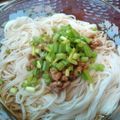 なおＰimx's cooksnap of when they made ☆簡単そうめんの茹で方de納豆そうめん☆.