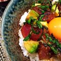 aile0630's cooksnap of when they made 和えるだけ！アボカドと刺身のユッケ風丼♪.