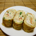 赤い電話's cooksnap of when they made ♡カニカマとネギの卵焼き♡.