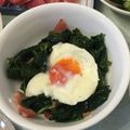 いっちーまうす's cooksnap of when they made ほうれん草のソテー♡とろ〜り☻温玉乗せ♪.