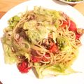 クック6ZKC6A☆'s cooksnap of when they made オイルサーディンとキャベツのトマトパスタ.