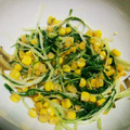 quinne's cooksnap of when they made 水菜とコーンのバターしょうゆ炒め.