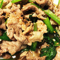 ハクまい's cooksnap of when they made 豚肉と小松菜のにんにくごま炒め.