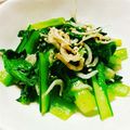 カレンガール's cooksnap of when they made 小松菜とちりめんジャコ炒め.