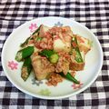 龍青空ママ's cooksnap of when they made 厚揚げ＆オクラのキムチ炒め＜改良版＞.