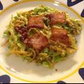kuromame10's cooksnap of when they made 作りすぎたパスタリメイクでお好み焼.