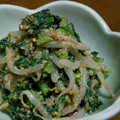 あんじぇりか124's cooksnap of when they made 大根の葉ともやしのナムル.
