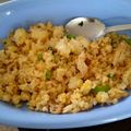 朝麻稔's cooksnap of when they made 小松菜と油揚げのチャーハン☆.