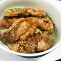 ざき！'s cooksnap of when they made 豚こま竜田揚げ丼、タレつき♪.