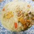 りょうびん's cooksnap of when they made カボチャと豆乳のクリームパスタ.