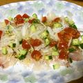 毎日楽しい's cooksnap of when they made 鯛のカルパッチョ.