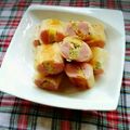 めみたん☆'s cooksnap of when they made ＊おからリメイク：魚ニソで挟む焼き春巻き.