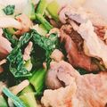 ここあ1335's cooksnap of when they made 糖質制限　豚肉と小松菜炒め.