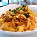 Fire-King's cooksnap of when they made 中学生考案！ナポリタンうどん♡.