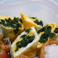 サオリ's cooksnap of when they made 朝ごはん☆甘い卵焼きほうれん草入り.