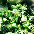 3時のおやじ's cooksnap of when they made オクラとわかめのお浸し[マクロビ].