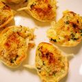 ウエムキ's cooksnap of when they made 餃子カップでカワイイ☆鮭のタルタル焼き.