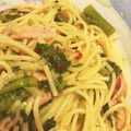 nogumayu's cooksnap of when they made カフェランチ風スパゲッティ（ペペロンチーノ）.