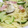 Rick_t's cooksnap of when they made ズッキーニとナスのスパゲッティー.