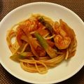 さりっぺ's cooksnap of when they made 97点 エビのトマトパスタ.