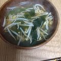 クックDXL3AZ☆'s cooksnap of when they made もやしとわかめのスープ.