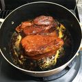 えりもってぃ☆'s cooksnap of when they made 簡単☆豚もも赤身でチャーシュー風豚煮.