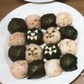 フルーチェ☆あや's cooksnap of when they made ハロウィンに♪ひと口おにぎりキャラ弁.