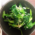 港UV's cooksnap of when they made ほうれん草とちりめんの和え物.
