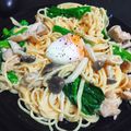 クックMVILQL☆'s cooksnap of when they made ほうれん草と鶏肉の豆乳クリームパスタ.
