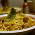 haruku221's cooksnap of when they made アヒージョのオイルで簡単パスタ.