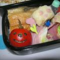 abumix's cooksnap of when they made デコレのりんごちゃん　キャラ弁のおかず.
