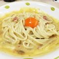 chino_tan's cooksnap of when they made 簡単 うどんのカルボナーラ.